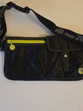 Zumba®️ Black & Lime Belt Bag W/Adjustable Straps